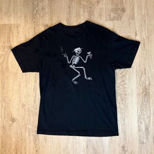 Social Distortion Skeleton Smoking Martini Black Band T-Shirt Size Large